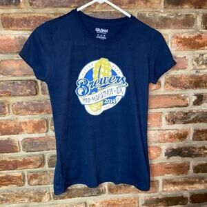 NWOT Brewer’s Mini-Marathon 2014 Graphic Short Sleeve T-Shirt Women's Size Small